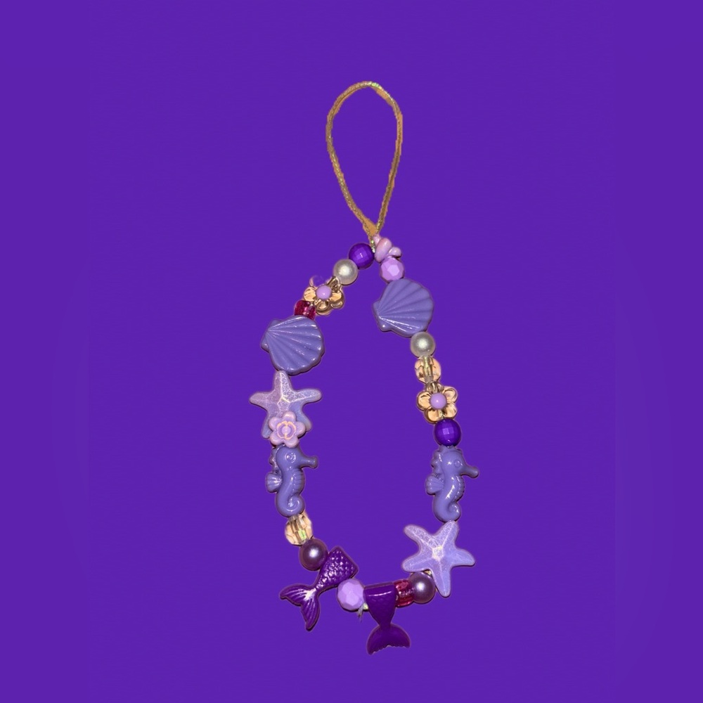 Purple Phone Charm Bracelet
